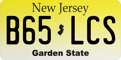 NJ license plate B65LCS