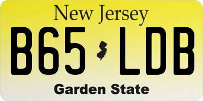 NJ license plate B65LDB