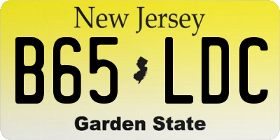 NJ license plate B65LDC