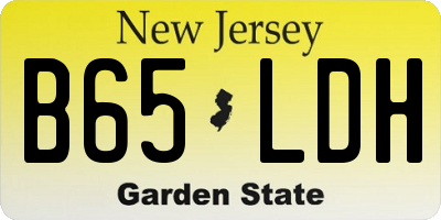 NJ license plate B65LDH