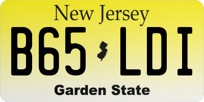 NJ license plate B65LDI