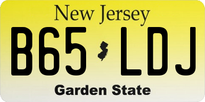 NJ license plate B65LDJ