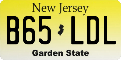 NJ license plate B65LDL