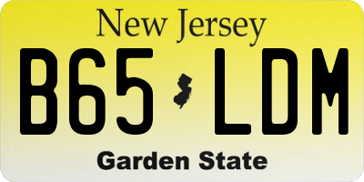NJ license plate B65LDM