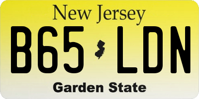 NJ license plate B65LDN
