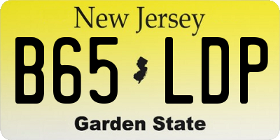 NJ license plate B65LDP