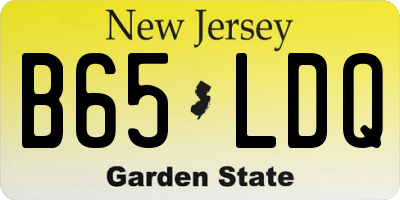 NJ license plate B65LDQ