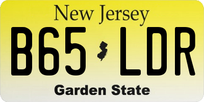 NJ license plate B65LDR