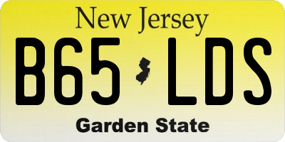 NJ license plate B65LDS