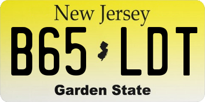 NJ license plate B65LDT