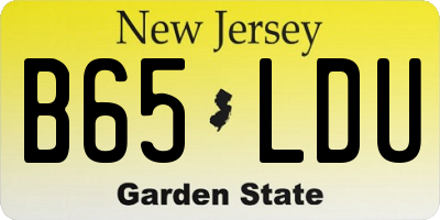 NJ license plate B65LDU