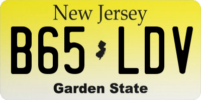 NJ license plate B65LDV
