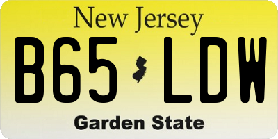 NJ license plate B65LDW