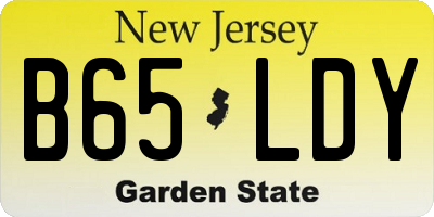 NJ license plate B65LDY