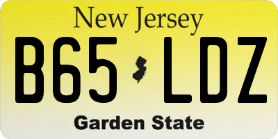 NJ license plate B65LDZ