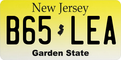 NJ license plate B65LEA