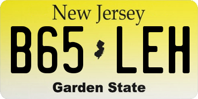 NJ license plate B65LEH