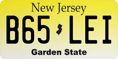 NJ license plate B65LEI
