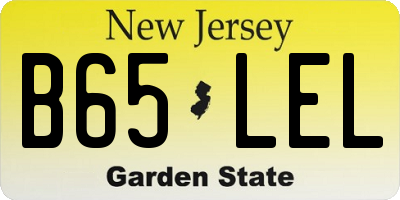 NJ license plate B65LEL