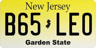 NJ license plate B65LEO
