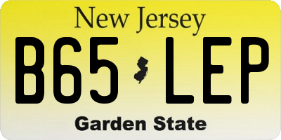 NJ license plate B65LEP