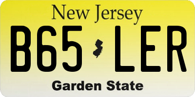 NJ license plate B65LER