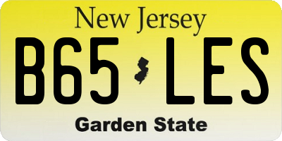 NJ license plate B65LES