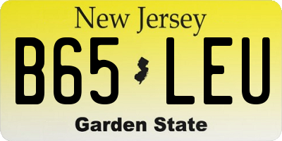 NJ license plate B65LEU