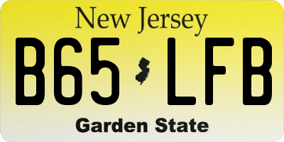 NJ license plate B65LFB
