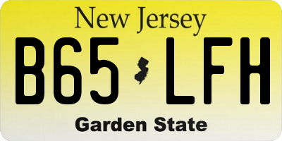 NJ license plate B65LFH