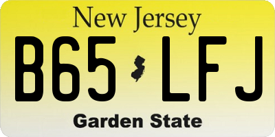 NJ license plate B65LFJ