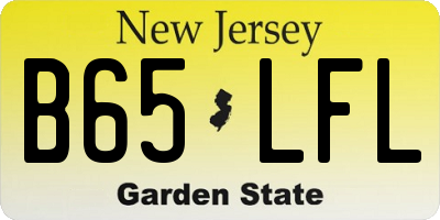 NJ license plate B65LFL