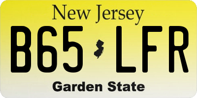 NJ license plate B65LFR