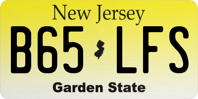 NJ license plate B65LFS