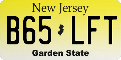 NJ license plate B65LFT