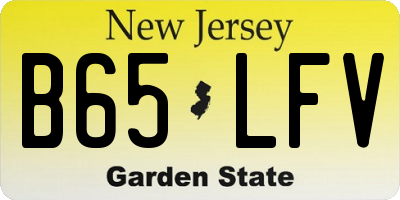 NJ license plate B65LFV