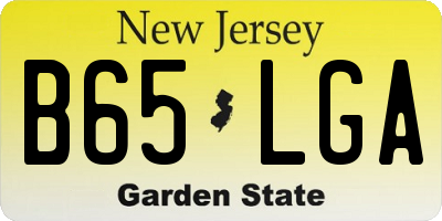 NJ license plate B65LGA