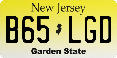 NJ license plate B65LGD
