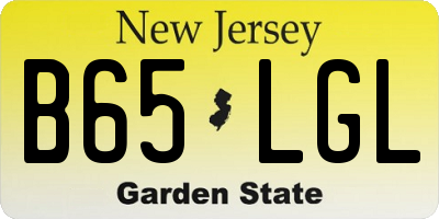 NJ license plate B65LGL