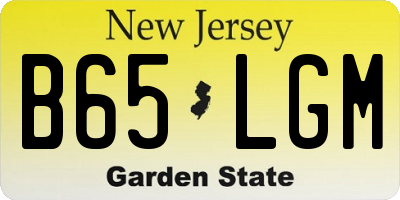 NJ license plate B65LGM
