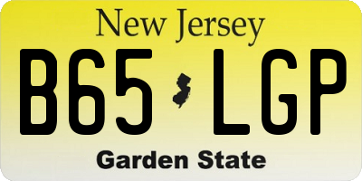 NJ license plate B65LGP
