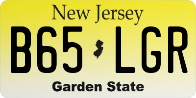 NJ license plate B65LGR