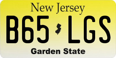 NJ license plate B65LGS