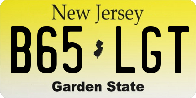 NJ license plate B65LGT