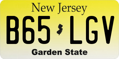 NJ license plate B65LGV