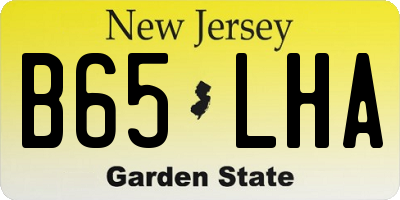 NJ license plate B65LHA