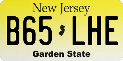 NJ license plate B65LHE