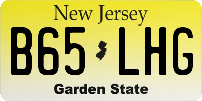 NJ license plate B65LHG