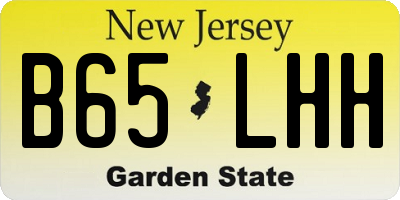 NJ license plate B65LHH