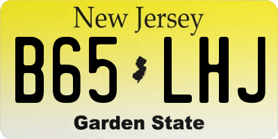 NJ license plate B65LHJ